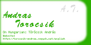 andras torocsik business card