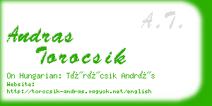 andras torocsik business card